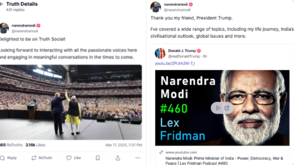 PM Modi joins Fact Social, shares first put up with Donald Trump | Newest Information India