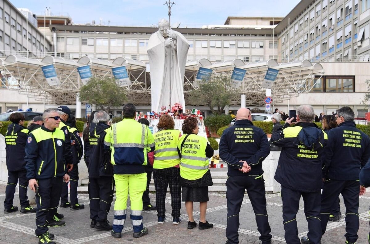 Pope Francis resting following a calm night