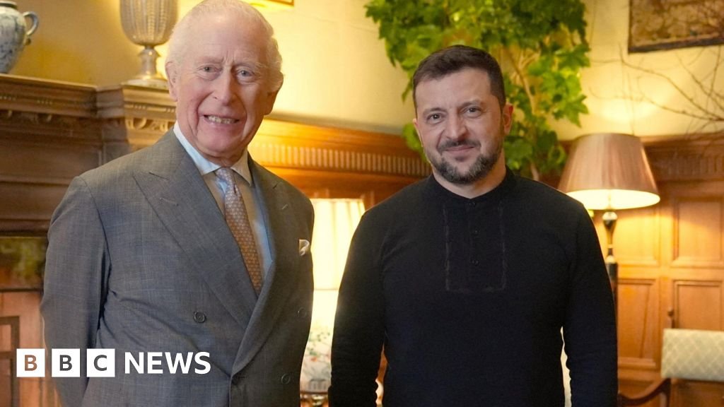 Volodymyr Zelensky gets warm reception from King Charles at Sandringham