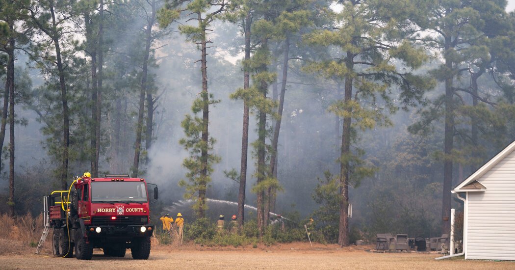 Wildfires Break Out in North and South Carolina, Prompting Evacuations