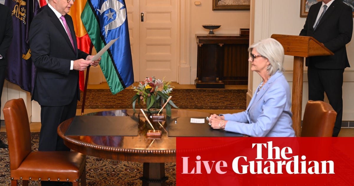 Australia news live: Albanese’s new ministry sworn in; Monique Ryan calls for faster net-zero transition from Labor | Australia news