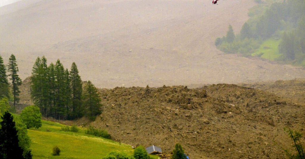 Glacier Collapse in the Swiss Alps Destroys Most of a Village