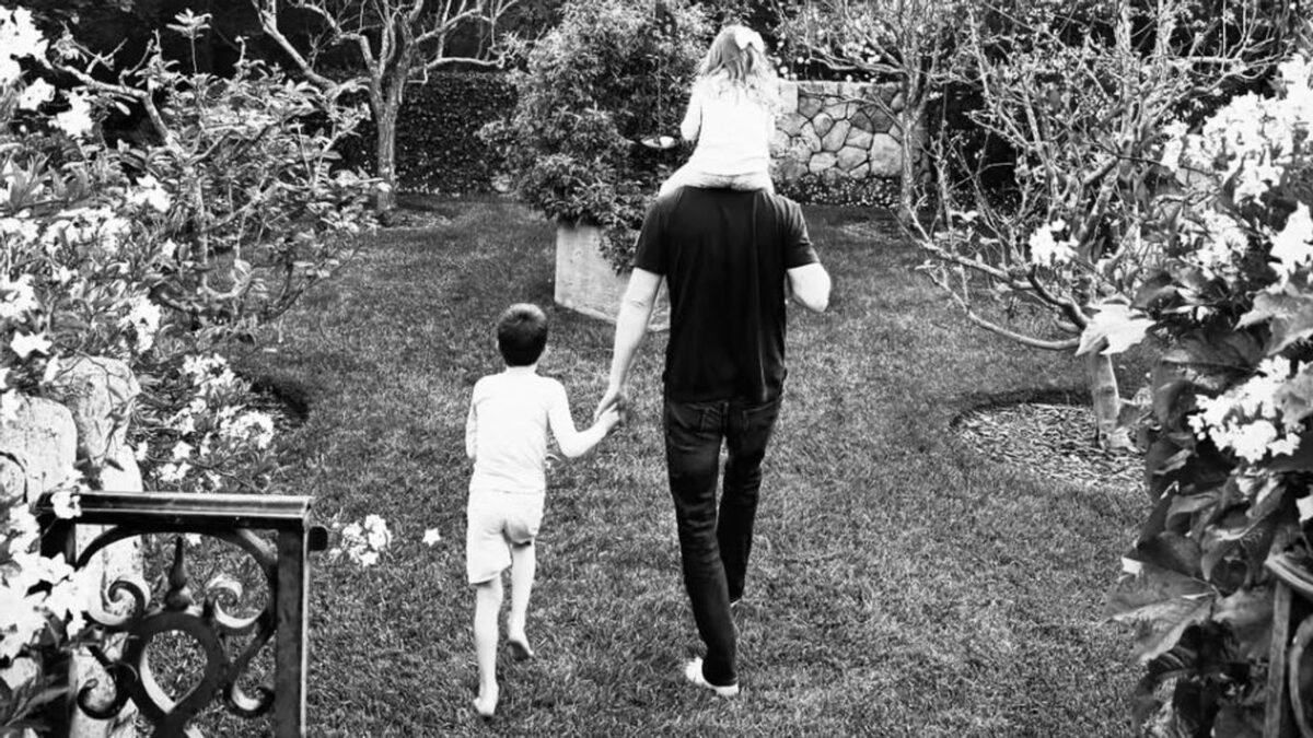 The Duke of Sussex with his children, Archie and Lilibet. Pic: Meghan Markle