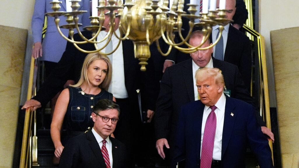 Republicans head to White House as Trump's tax break package is in trouble