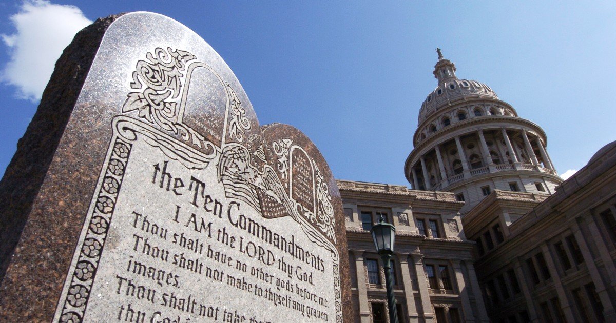 Texas bill requiring Ten Commandments in public schools moves closer to governor's desk