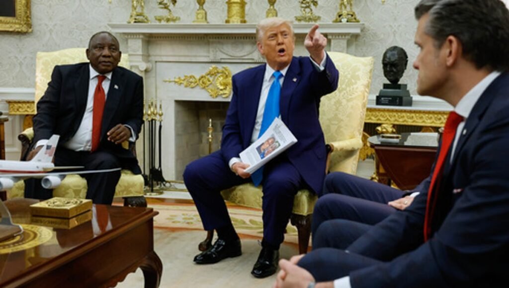 Trump targets South African leader in latest Oval Office ambush