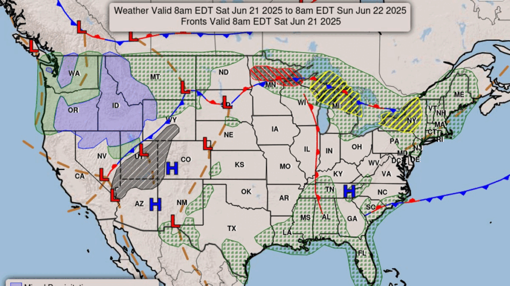Deadly severe weather in Enderlin, North Dakota; danger moves east