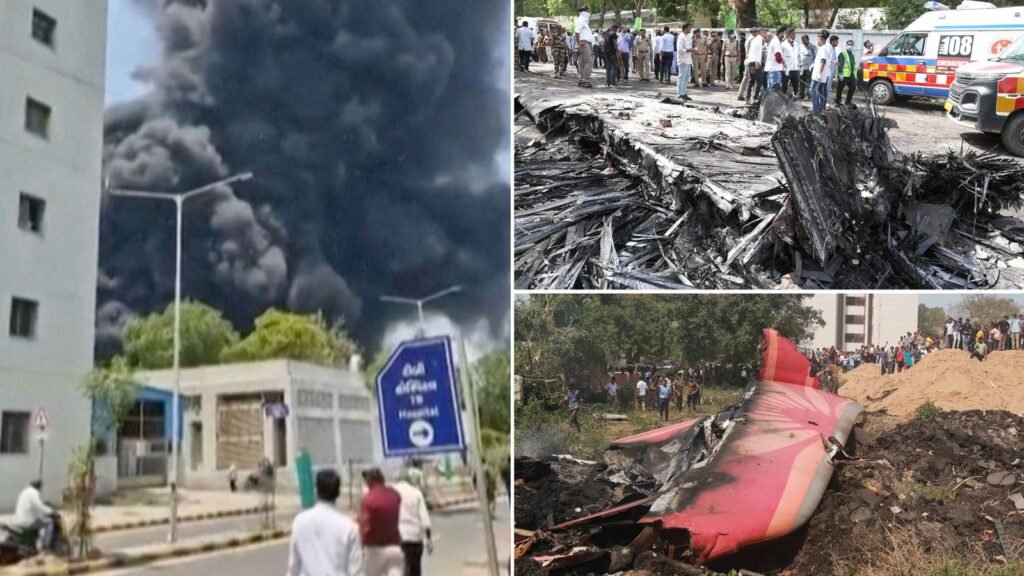 India plane crash live: Flight to Gatwick carrying 242 people crashes at Ahmedabad airport | World News