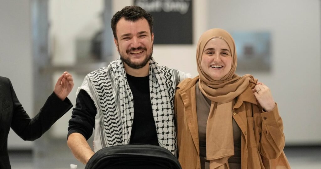 Mahmoud Khalil arrives in New Jersey after release from ICE custody
