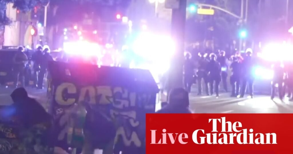 News live: ABC cameraman says LAPD rubber bullet like ‘punch in the chest’; 500 staff lose jobs as Qantas shutters Jetstar Asia | Australia news