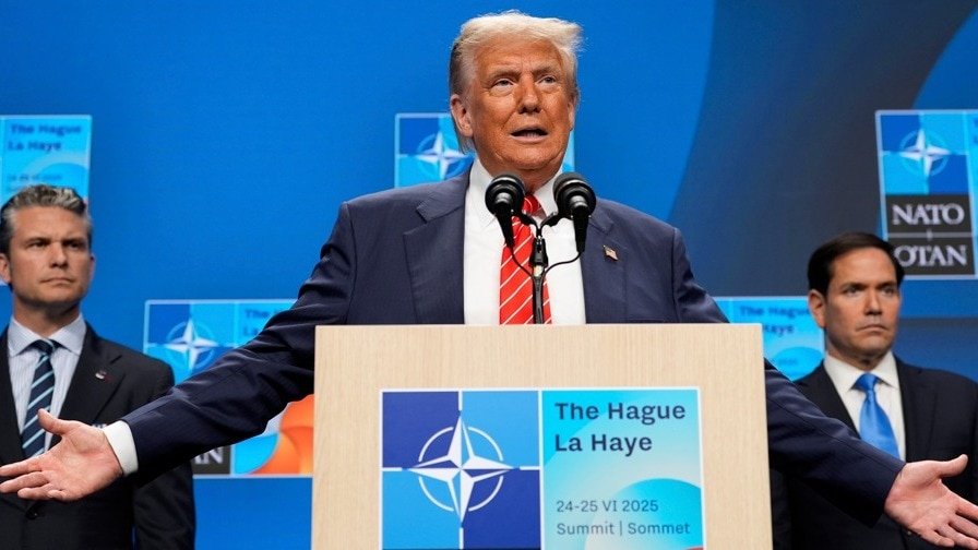 US President Donald Trump repeats India-Pakistan ceasefire claim, speaks at Nato summit