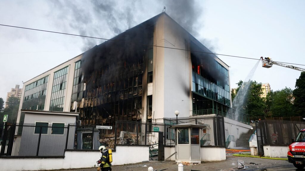 Ukraine war latest: Attack drones 'relentlessly terrorise' Kyiv - as Odesa maternity ward 'targeted' | World News