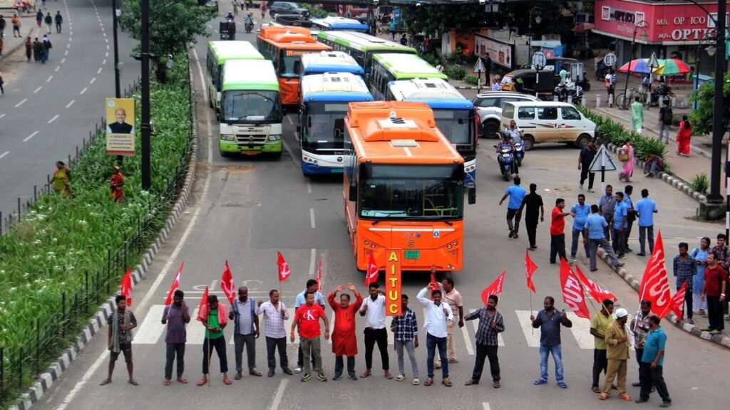 Bharat Bandh today LIVE updates: Public transport disrupted in various parts of India as trade unions protest Govt. policies