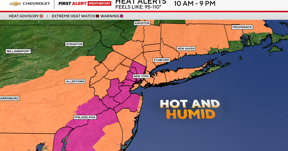 Extreme heat triggers warnings for N.J and NYC area today. Map shows where it will be hottest.