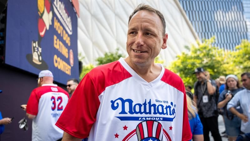 Joey Chestnut triumphant in Nathan’s Famous International Hot Dog Eating Contest return