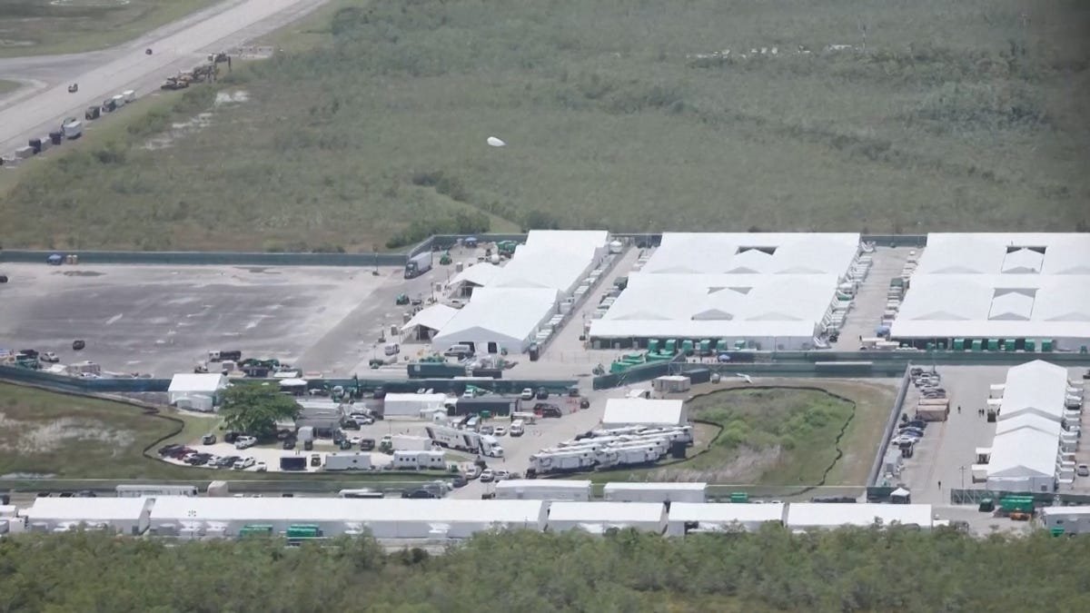 New aerial footage shows ‘Alligator Alcatraz’ immigration center