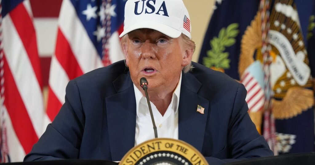 President Trump attending FIFA Club World Cup final at MetLife Stadium today