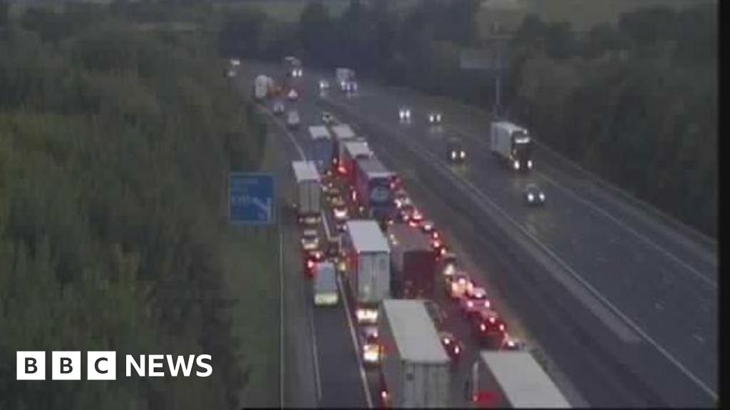 A1(M) southbound reopens after vehicle overturns near Boston Spa