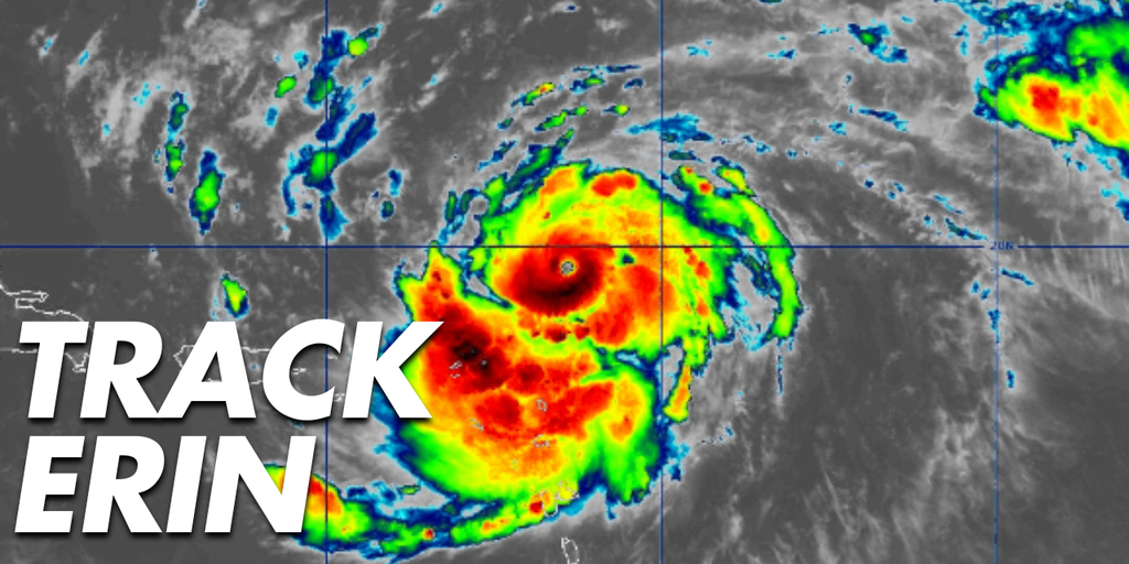 Live Hurricane Erin tracker: Hurricane cone, forecast and rip current threat