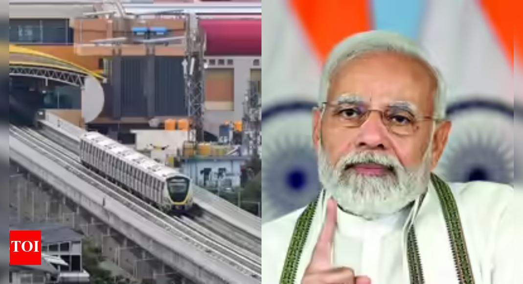 PM to inaugurate Namma Metro Yellow Line from Ragigudda today, operations begin Monday; CM Siddaramaiah, Dy CM Shivakumar to accompany Narendra Modi | Bengaluru News