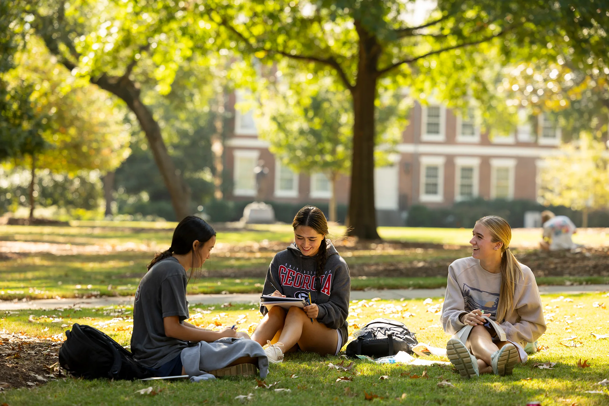 Students on North Campus. (Photo by Andrew Davis Tucker/UGA)