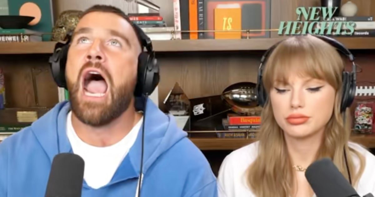 Watch Taylor Swift Do Vocal Warm-Ups With Kelce Brothers in Never-Before-Seen Podcast Clip