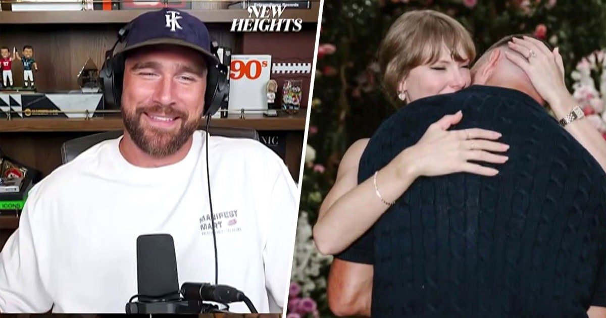 Travis Kelce Talks Taylor Swift Engagement on ‘New Heights’
